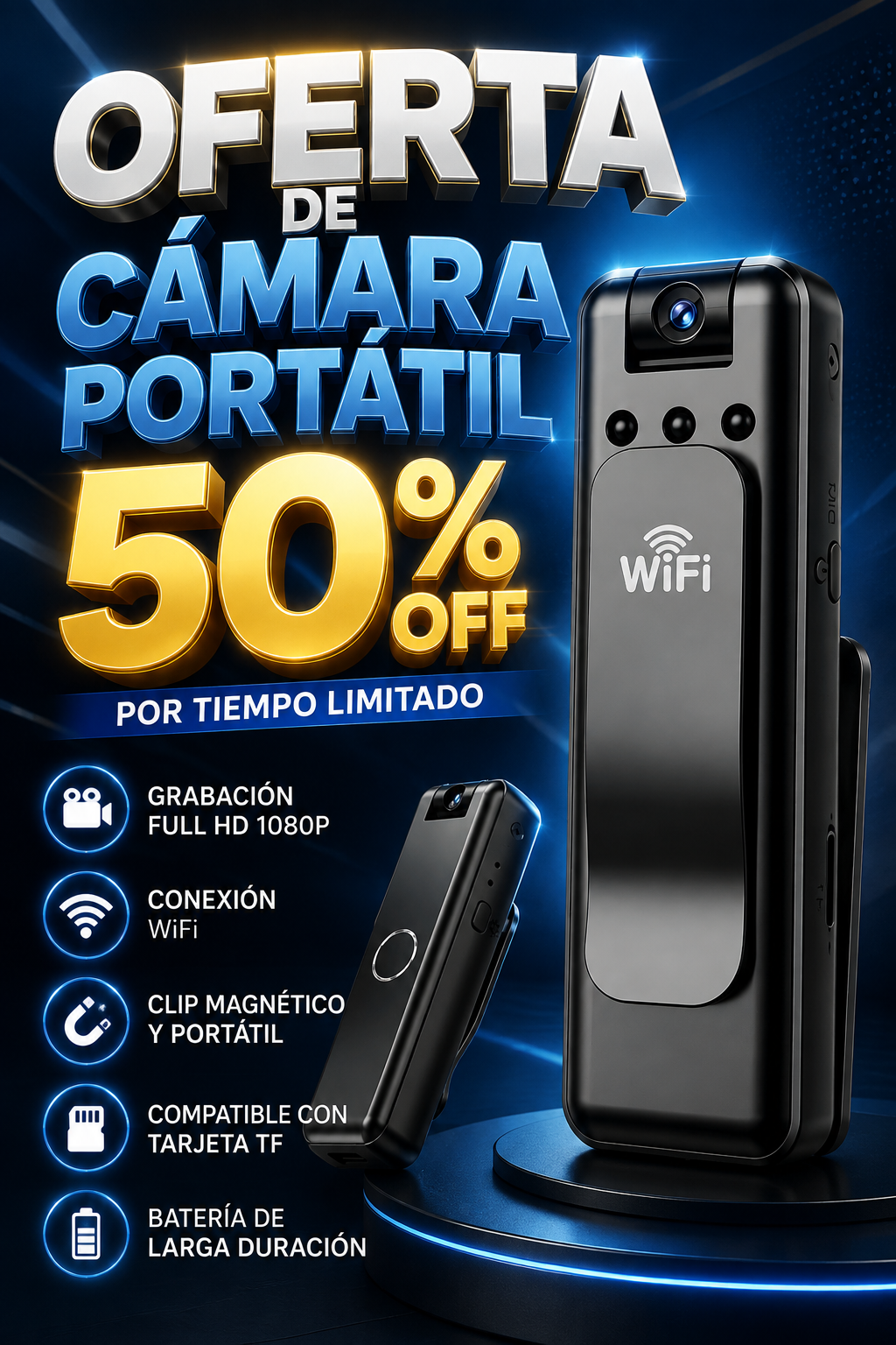 Mini Camara Corporal Portatil Video 4k